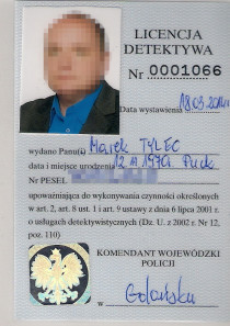 Licencja Dedektywa Marek Tylec
